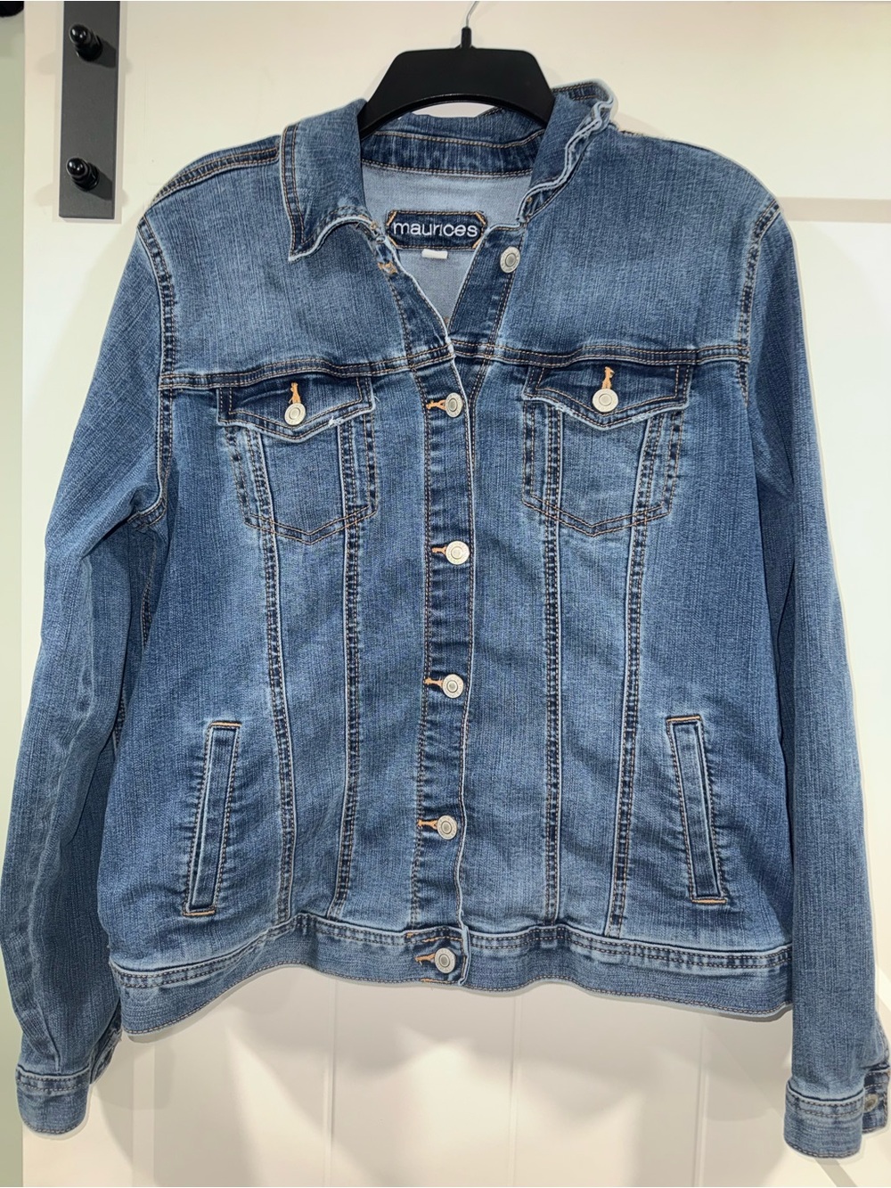 Maurices Women’s Light Blue Denim Jacket with Button Front
